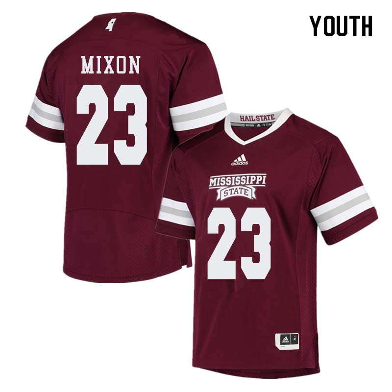 Youth #23 Keith Mixon Mississippi State Bulldogs College Football Jerseys Sale-Maroon - Click Image to Close